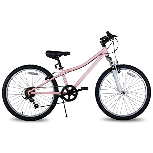 Vélos de montagnes : HESND zxc Vélos pour adultes VTT Vélo de montagne Vélo en acier V Frein Vélo de route Garçon Fille Étudiants Cyclisme VTT (couleur : rose)