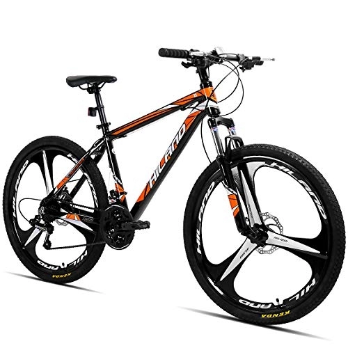 Vélos de montagnes : Hiland VTT 3 / 6 / multi-rayons, transmission Shimano 21 vitesses, cadre en aluminium 66 cm, frein à disque pour homme, femme et homme
