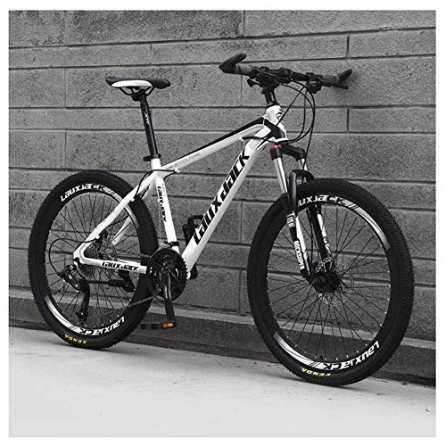 Vélos de montagnes : JF-XUAN vélo Sports de Plein air 26" Adulte VTT, 27Speed ​​Entraînement Suspension Avant à Vitesse Variable HighCarbon Steel Mountain Bike, Blanc