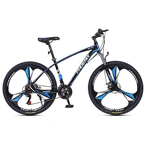 Vélos de montagnes : JLQWE Vélo VTT Mountain Bike, Cadre en Acier Au Carbone Hommes / Femmes Vélos Semi-Rigide, Suspension Double Disque De Frein Avant, 26 / 27, 5 Pouces Roue (Color : Blue, Size : 27.5inch)