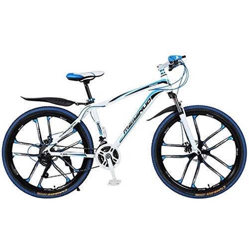 Vélos de montagnes : Kays VTT Vélo de Montagne 26 Pouces Vélos De Montagne en Aluminium Léger 21 / 24 / 27 Cadre Délais en Alliage Full Suspension Frein À Disque Unisexe (Color : Blue, Size : 21speed)
