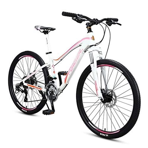 Vélos de montagnes : Kays VTT Vélo de Montagne Femmes / Hommes Montagne Vélos 26" Pouces Léger en Alliage D'aluminium 27 Vitesses Cadre Suspension Avant Frein À Disque (Color : Pink)