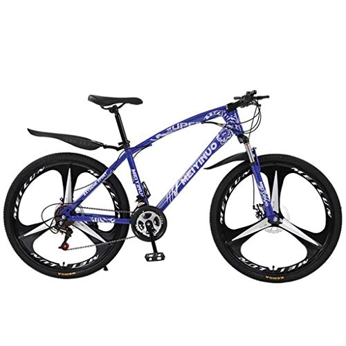 Vélos de montagnes : Kays VTT Vélo de Montagne Pliable Adulte Montagne Vélos 26 « » Cadre Léger en Acier Au Carbone 21 / 24 / 27 Vitesse Frein À Disque Pleine Suspension (Color : Blue, Size : 21speed)