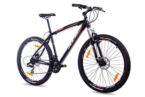 Vélos de montagnes : KCP GARRIOT Vélo VTT 27, 5 " unisexe avec 21 vitesses Shimano Noir, 48 cm