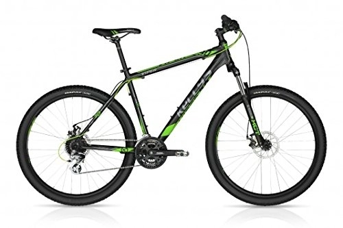 Vélos de montagnes : Kellys Viper 30 (26") (17.5", Noir & Vert)