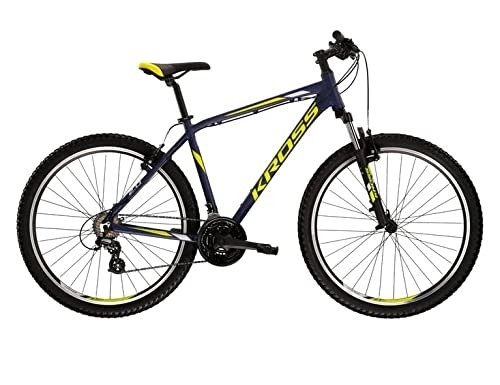 Vélos de montagnes : Kross Hexagon 2.0 26" Taille XS Bleu marine / citron vert / gris