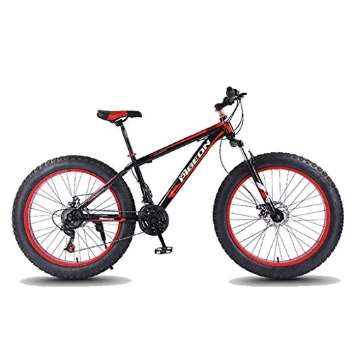 Vélos de montagnes : LDDLDG Vélo de montagne 26" 24 vitesses pour adultes et adolescents Vélo léger Cadre en alliage d'aluminium Suspension à disque avant (couleur : rouge)