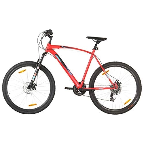 Vélos de montagnes : Leepesx Vélo de Montagne 21 Vitesses Roues 29 Pouces Cadre 58 cm Rouge, VTT 29" Vélo pour Adulte Freins à Disque