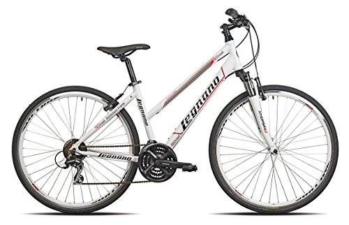 Vélos de montagnes : Legnano vélo 381 Red Road Lady 28 "21 V taille 44 Blanc (VTT ammortizzate) / Bicycle 381 Red Road Lady 28 21S Size 44 white (VTT Front Suspension)