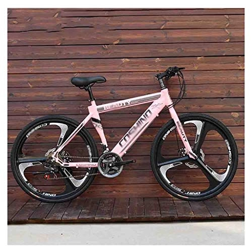 Vélos de montagnes : LILIS Vélo VTT, VTT en Aluminium Vélos Adultes VTT Hommes VTT Vélo de Route for Femmes 24 Pouces Roues réglable Double Frein à Disque (Color : Pink, Size : 27 Speed)