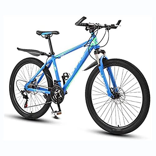 Vélos de montagnes : MAG.AL Vélo de Montagne Sport, Adulte Double Disque Mountain Bike, VTT avec 21 E'tapes de Changement de Vitesse, 26 Pouces avec Roue à Rayons, pour La Ville Et Les Trajets Quotidien, Bleu