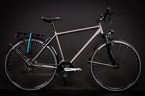 Vélos de montagnes : MIFA '28 "Aluminium Shimano Deore Trekking Vélo pour homme 24 vitesses Moyeu dynamo Gris