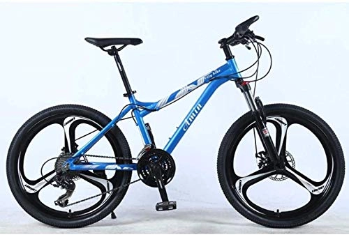Vélos de montagnes : MJY Vélo 24 pouces 21 vitesses VTT pour adulte, cadre complet en alliage d'aluminium, suspension avant femme étudiant hors route changement de vitesse vélo adulte, frein à disque 6-20, B