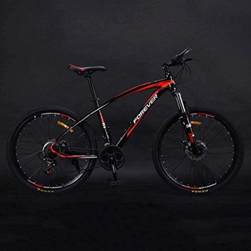 Vélos de montagnes : MJY Vélo adulte VTT 26 pouces 24 vitesses hors route à vitesse variable amortisseur hommes et femmes vélo vélo 6-11, rouge