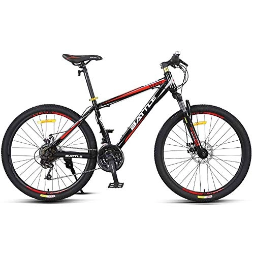 Vélos de montagnes : MLGTCXB 24 Vitesses Vlo de Montagne, 26 Pouces Cadre en Acier Haute Teneur en Carbone Vlo VTT, Adulte Hommes Femmes Vhicule Tout Terrain, Noir, 26 inches