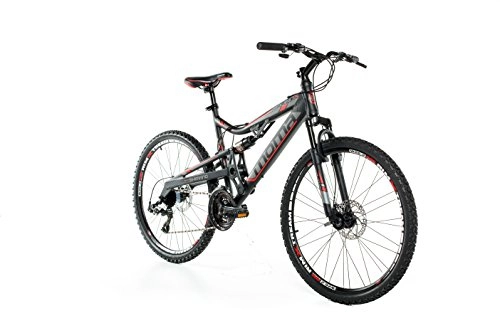 Vélos de montagnes : Moma Bikes Vélo VTT, EQX 26", Aluminium. SHIMANO 24V, Freins a Disque, Double Suspension (Plusieurs tailles)