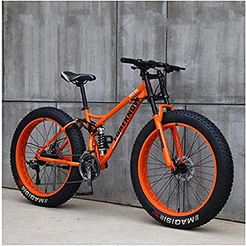 Vélos de montagnes : MOME 21SpeedRoad Bike Fat Tire VTT VTT 26" avec frein à disque, double système de suspension, cadre en acier au carbone, vélo de course, vélo de ville