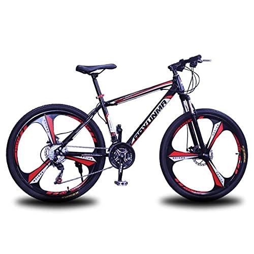 Vélos de montagnes : MQJ Vtt / Vélo de Montagne Pour Hommes Femme Adulte Et Adolescence 26 En Acier Au Carbone de Roue 21 / 24 / 27 Vitesse Frein À Disque Pour Un Chemin, Trail Amp; Montagnes / Rouge / 27 Vitesse