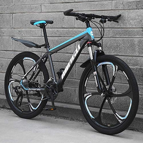 Vélos de montagnes : MQJ Vélos de Montagne 24 / 26 Pouces, Vélo de Montagne Pour Garçon Adulte, Vélo de Frein À Double Disque, Cadre En Acier Au Carbone Élevé, Vélo Antidérapant, E ~ 26 Pouces, 24 Vitesse