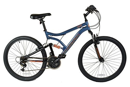 Vélos de montagnes : Muddy Fox pour Homme Heist Adulte Double Suspension 18 Vitesse pour vélo de Montagne, Gris / Noir, 66 cm