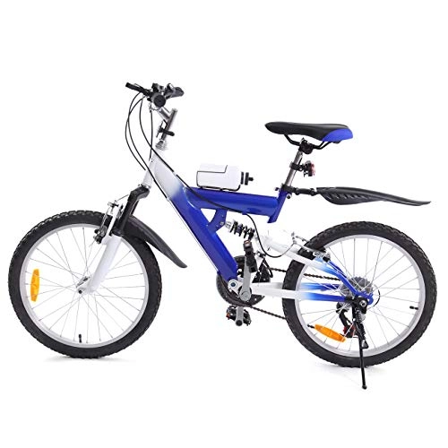Vélos de montagnes : MuGuang 6 Vitesses 20 Pouces Enfant Vélo de Montagne Venez avec Bouilloire 500cc pour Les Enfants de 7 à 12 Ans (Bleu)