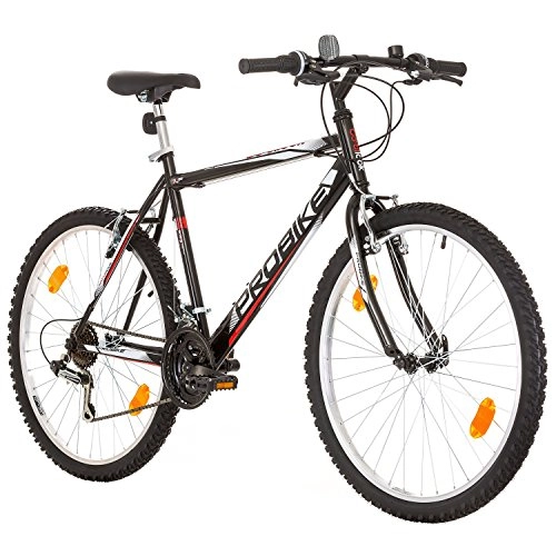 Vélos de montagnes : Multibrand Distribution PROBIKE 26 Pouces VTT 18 Vitesses, Vélo Homme et Vélo Garçon, adapté de 165-183 cm (Noir)