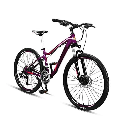 Vélos de montagnes : ndegdgswg VTT 26 pouces 27 vitesses, adulte étudiant femme à vitesse variable en aluminium, 66 cm, 27 vitesses, fil violet, émis pour hauteur 145–180 cm