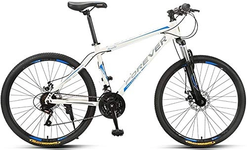 Vélos de montagnes : No Branded Forever Ye880 Vélo VTT pour adulte avec siège réglable 27, 5" 24 vitesses Cadre en acier Blanc / bleu