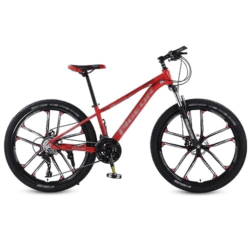 Vélos de montagnes : NYASAA Vélo de Montagne, vélo de Montagne à 26 Roues, Cadre en Acier à Haute teneur en Carbone, pneus Anti-dérapants résistants à l'usure, adaptés aux Sorties, Sports (Red 26)