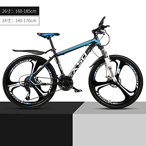 Vélos de montagnes : PengYuCheng Mountain Bike City Bicycle Men and Women Bicycle 21 Speed Disc Brakes Double Shock Off-Road Racing City 24 inch Frame Bicycle q4