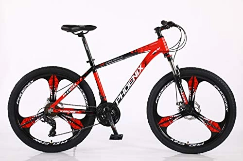Vélos de montagnes : Phoenix VTT Cadre en aluminium 21 vitesses Shimano Roue 26" Rouge