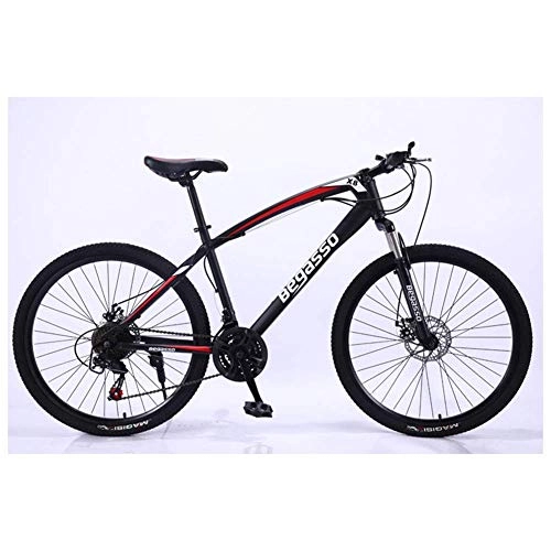Vélos de montagnes : QGL-HQ Sports de Plein air 26 « » Aluminium de vélo de Montagne avec 17 « » Cadre Discbrake 2130 Vitesses, Suspension Avant Sports de Plein air Mountain Bike (Color : Black, Size : 30 Speed)
