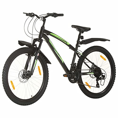 Vélos de montagnes : Qnotici Mountain Bike Roues 26 Pouces Transmission 21 Vitesses, Hauteur du Cadre 42 cm, Noir