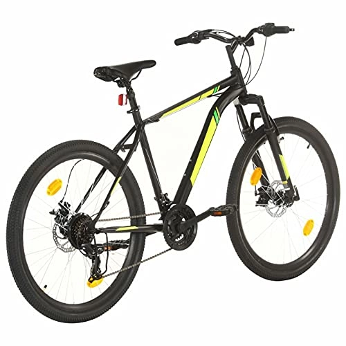 Vélos de montagnes : Qnotici Mountain Bike Roues 27.5 Pouces Transmission 21 Vitesses, Hauteur du Cadre 42 cm, Noir