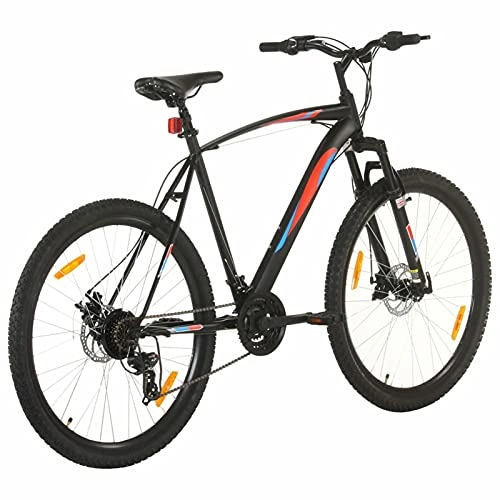 Vélos de montagnes : Qnotici Mountain Bike Roues 29 Pouces Transmission 21 Vitesses, Hauteur du Cadre 53 cm, Noir