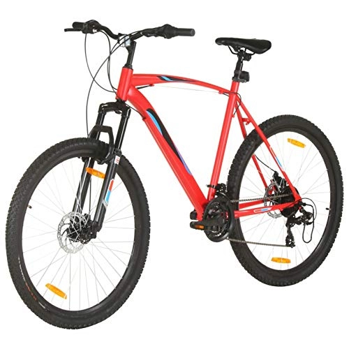 Vélos de montagnes : Qnotici Mountain Bike Roues 29 Pouces Transmission 21 Vitesses, Hauteur du Cadre 58 cm, Rouge