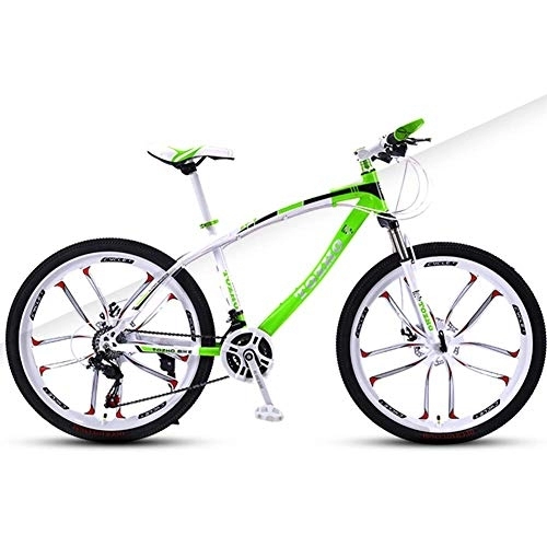 Vélos de montagnes : Relaxbx VTT Tout Terrain 24 Vitesses 26 Pouces vélo pour Hommes, Cadre en Acier à Haute teneur en Carbone, Double Frein à Disque VTT, Rouge