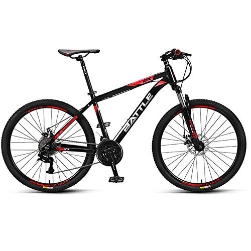 Vélos de montagnes : Relaxbx Vélo de Montagne de vélo Unisexe 27 Vitesses Suspension Avant Freins à Disque Cadre en Alliage Roue de 26 Pouces, Noir