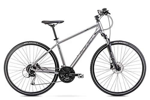 Vélos de montagnes : Romet Orkan Vélo hybride en aluminium Shimano 5 (L, graphite)