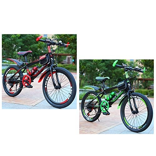 Vélos de montagnes : ROMYIX 20 Pouces vélo de Montagne Adulte Rouge vélos en Acier à Haute teneur en Carbone Double Frein à Disque