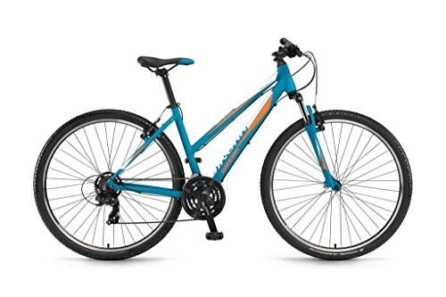 Vélos de montagnes : Roue Winora Sénégal de 'Femme Bleu 28 Orange / Blanc 21 g Cross de trekking, Blau / Orange / Weiß matt
