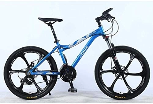 Vélos de montagnes : Route bleue vélo, 24 pouces 24 vitesses VTT for adultes, Suspension avant Roue Femme hors route étudiant adulte Shifting vélo, léger en alliage d'aluminium Full Frame (Color : Blue)