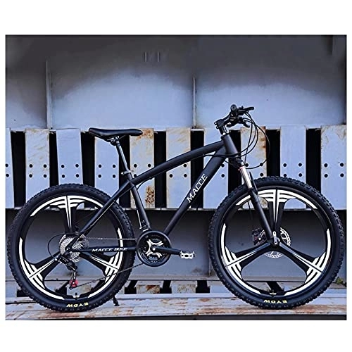 Vélos de montagnes : SHANRENSAN VTT pour adulte - Vélo tout-terrain avec vitesse variable - 24 pouces - 26 pouces - Vélo d'amortissement - Vélo de plein air - Montagne, tout-terrain (noir) 135x20x75cm