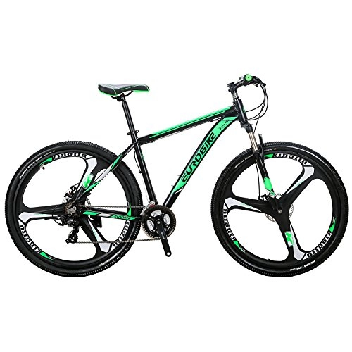 Vélos de montagnes : SL Vélo de montagne X9 - Vert - 29 pouces - 3 rayons - Suspension - Vélo de montagne