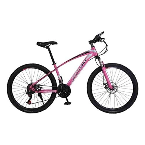 Vélos de montagnes : SOAR Vélo de Montagne Adulte Vélo VTT Adulte VTT Lumière Route Vélos for Les Hommes et Les Femmes 26En Roues réglable 21 Vitesse du Double Frein à Disque (Color : Pink, Size : 21 Speed)