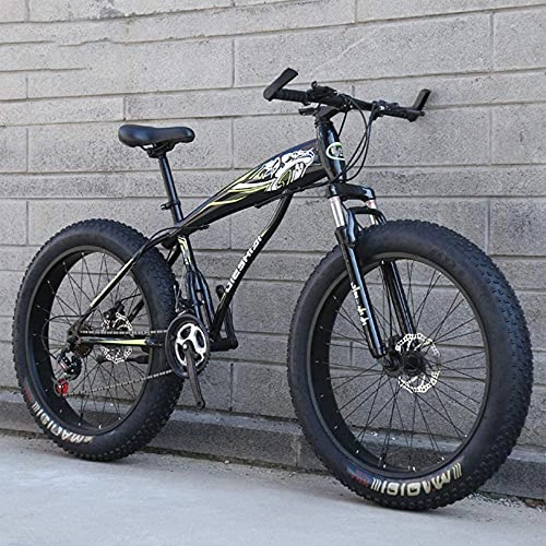 Vélos de montagnes : Sport Adultes VTT Mountain Bikes, Fat Tire Double frein à disque Vélo De Montagne, 24 / 26 Pouces Cadre En Acier Vélo d'extérieur, Pour La Ville Et Les Trajets Quotidien, Gris, 24 Pouces 21 Vitesses