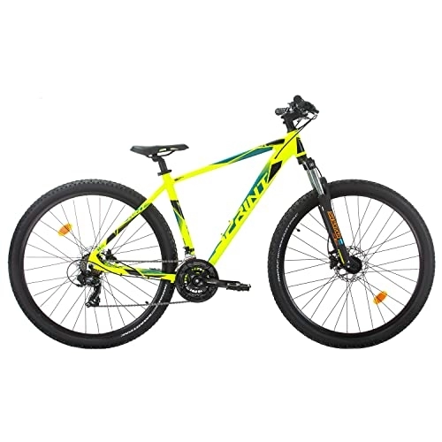 Vélos de montagnes : Sprint Maverick 29" Vélo de Montagne VTT Cadre Aluminium Shimano 21 Vitesses (48 cm, Néon Vert)