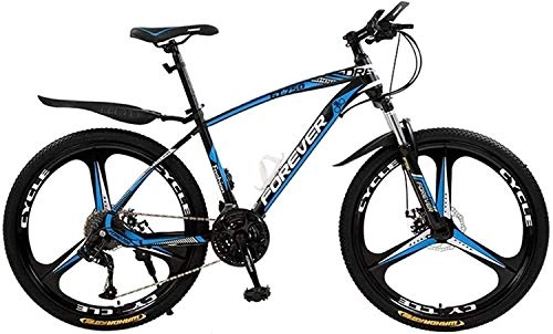 Vélos de montagnes : Syxfckc 21 / 24 / 27 / 30 26 Pouces VTT de Vitesse de la Bicyclette, la Queue Dur de vélo de Montagne, Doubles sièges à Disque de Bicyclette léger réglable (Color : Black Blue, Size : 24 Speed)
