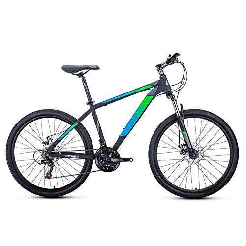 Vélos de montagnes : THENAGD K026 K021 VTT, véLo Male Disc Brake Variable Speed Student Youth Bicycle 21speed K026dumbblackgraygreen(Frame:15inches)