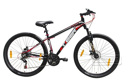 Vélos de montagnes : Tiger Ace – Noir / Rouge – 27.5 / 650B Aluminium Chevalet fixe Vélo de montagne